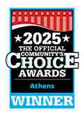 The Official Athens Community Choice Awards Winner 2025 badge